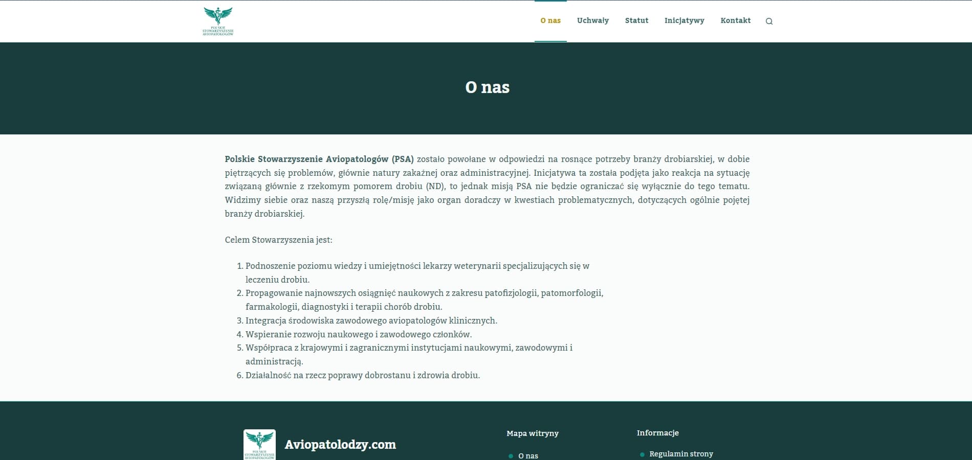 Zrzut ekranu strony aviopatolodzy.com