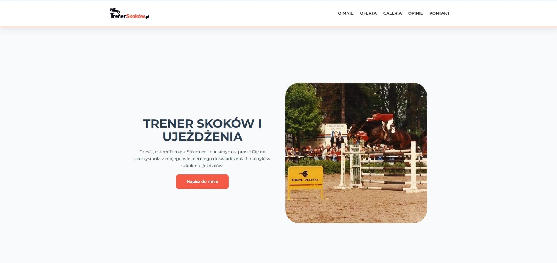 Zrzut ekranu strony trenerskokow.pl